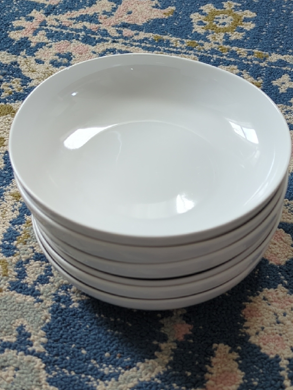 West Elm White Porcelain Organic Pasta Bowls - Set of 6